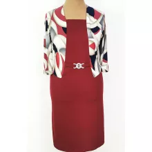 Deréknál díszcsatos ruha 46-52