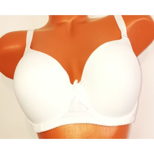 Fehér színű, csipkés pántos, merevítő nélküli kényelmes melltartó/top S/M-XL/2XL