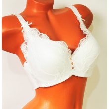 Vékony szivacs betétes, merevítős, csipke díszítéses melltartó 80 D- 105 F