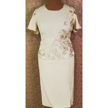 Bézs alapszínű, három részes alkalmi kosztüm 42-52