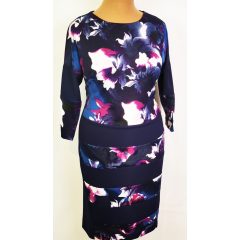 Virág mintás, betétes ruha  42-52