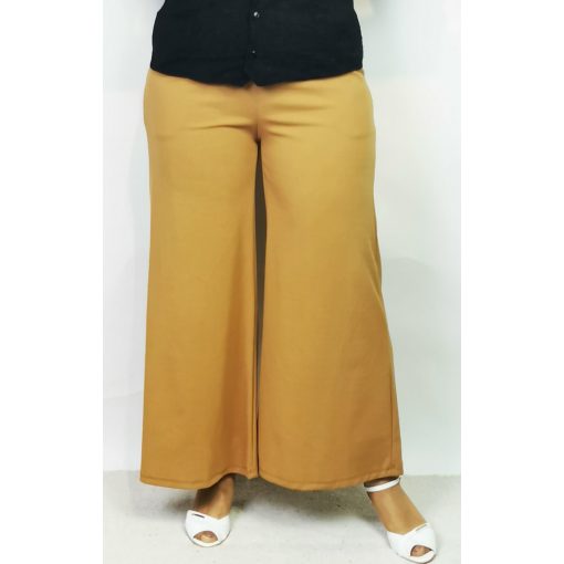 Gumis derekú, zsebes, bő szárú, selymes anyagú nadrág, ajándék övvel XL-3XL