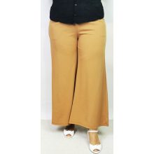 Gumis derekú, zsebes, bő szárú, selymes anyagú nadrág, ajándék övvel XL-3XL