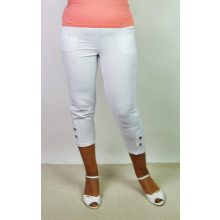 Fehér színű, zsebes, sztreccses,  anyagú térdnadrág  40/42-54/56