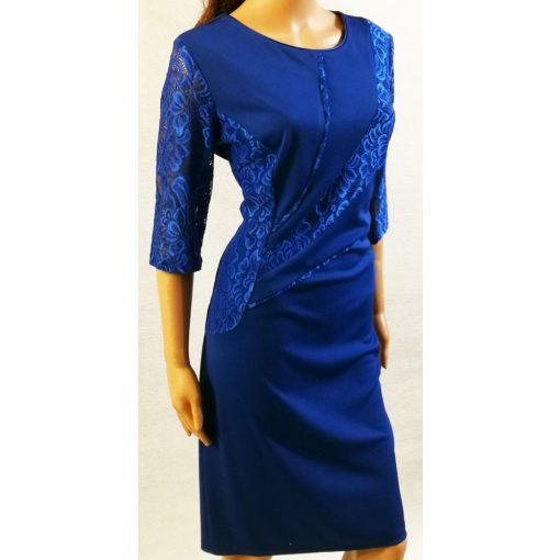 Nagyon szép csipke  betétes, karcsúsított, kellemes, selymes anyagú, alkalmi ruha 44-54