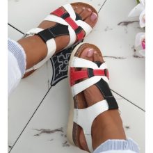 Trikolór színű,  tépőzáras , "emlékező" talpú szandál 36-41