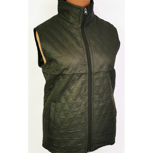 Zsebes, elől cipzáras, vékony selyembléses, átmeneti mellény  XL-5XL