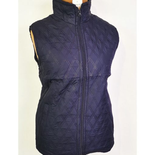 Zsebes, elől cipzáras, vékony selyembléses, átmeneti mellény  XL-5XL