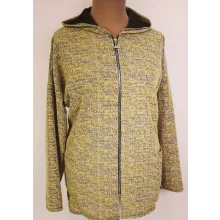 Cipzáras,  zsebes, cirmos mintás, pamutos anyagú kabátka 2XL-4XL