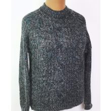 Gépi kötött, hosszú ujjú, kerek nyakú, anyagában mintás, puha anyagú pulóver XL/2XL