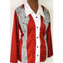 Fehér betétes, karcsúsított felső M-3XL