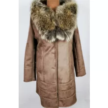 Irha hatású, kapucnis, hosszú kabát S-5XL