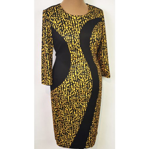 Első részén fekete betéttel díszített ruha 46-54