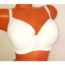 Fehér színű, széles pántos, 3 kapcsos, vékony szivacs betétes, merevítős melltartó 85 E- 105 E