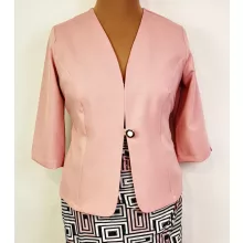 Mályva színű, 3/4-es ujjú, egy gombos  blézer L-3XL