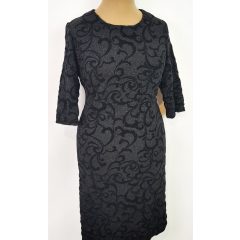 Fekete alapon, ezüst színű csillogó mintás 42-52