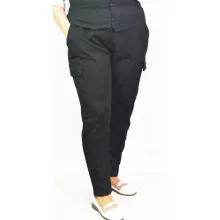 Oldalt zsebes, selymes, rugalmas anyagú nadrág 2XL/4XL