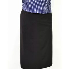   Nagyon szép, fekete színű, selyembéléses, kétoldalt gumibetétes alkalmi szoknya 42-58